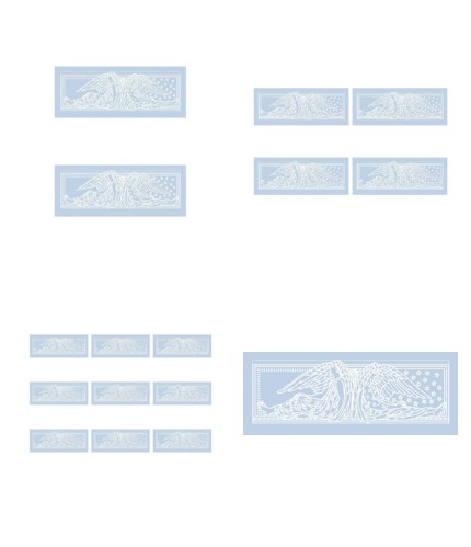 Digital White Work Angel 1 <b>Light Blue 4 Sizes - 4 x A4 Sheets Download