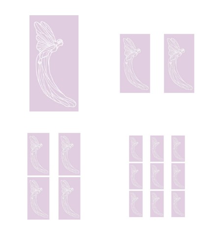 Digital White Work Angel 2 <b>Purple 4 Sizes - 4 x A4 Sheets Download