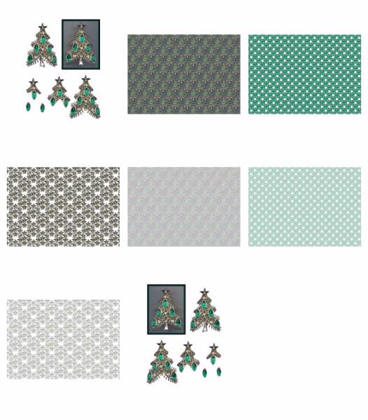 Christmas Jewel Decoupage Design 16 - 8 x A4 Page to DOWNLOAD