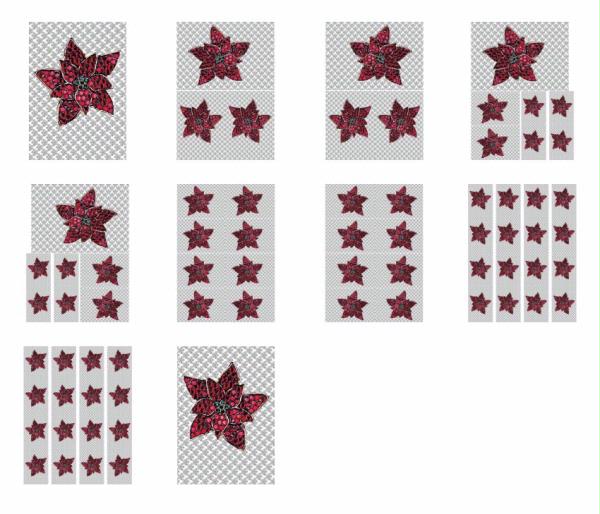 Christmas Jewel Topper Design 11 - 10 x A4 Page to DOWNLOAD