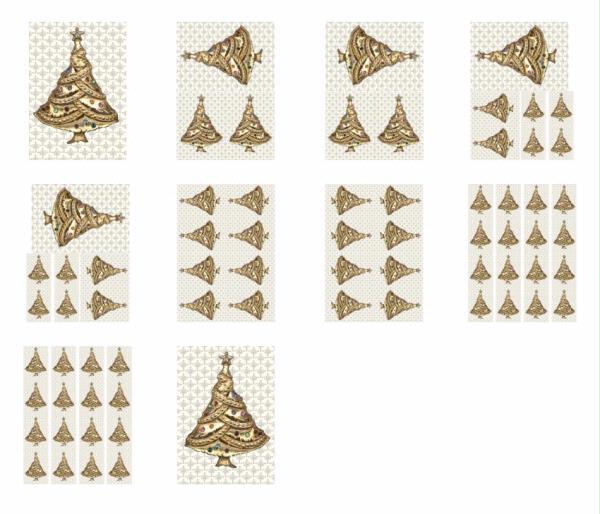 Christmas Jewel Topper Design 14 - 10 x A4 Page to DOWNLOAD