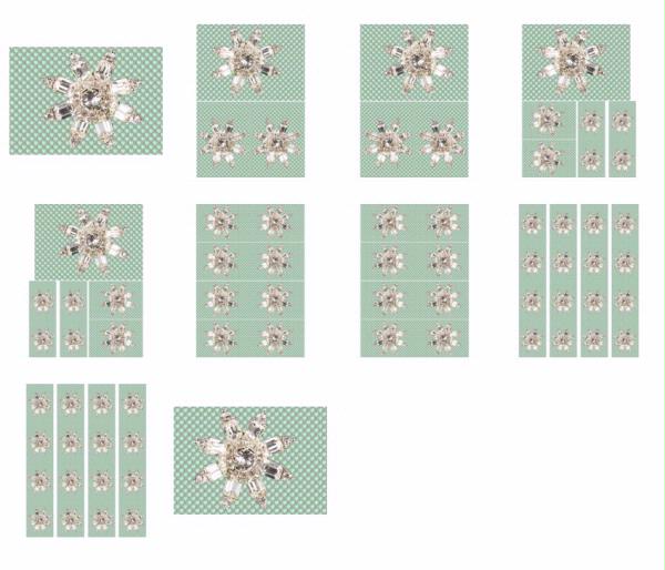 Christmas Jewel Topper Design 17 - 10 x A4 Page to DOWNLOAD
