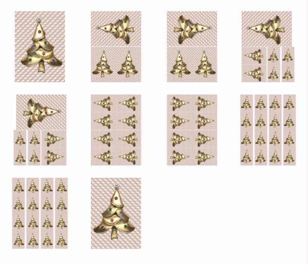 Christmas Jewel Topper Design 20 - 10 x A4 Page to DOWNLOAD
