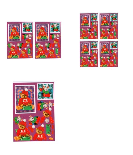 Christmas Quilties Decoupage Design 07 - 3 x A4 Page to DOWNLOAD