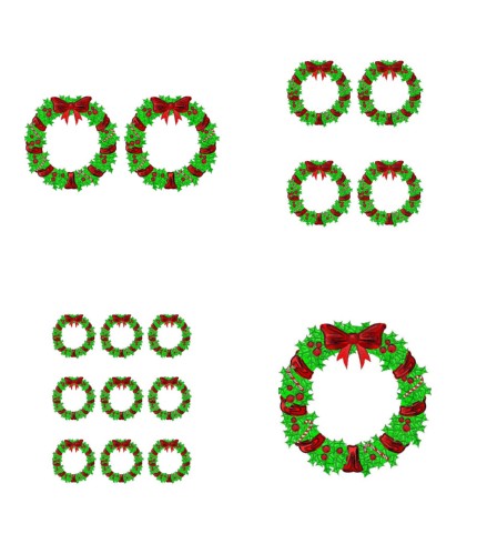Christmas Wreath 4 x A4 Pages to Download