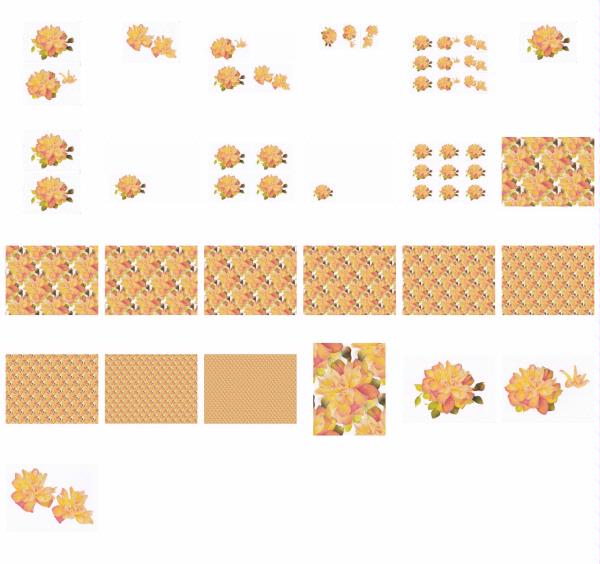 Yellow Rose Set - 25 x A4 sheets to DOWNLOAD