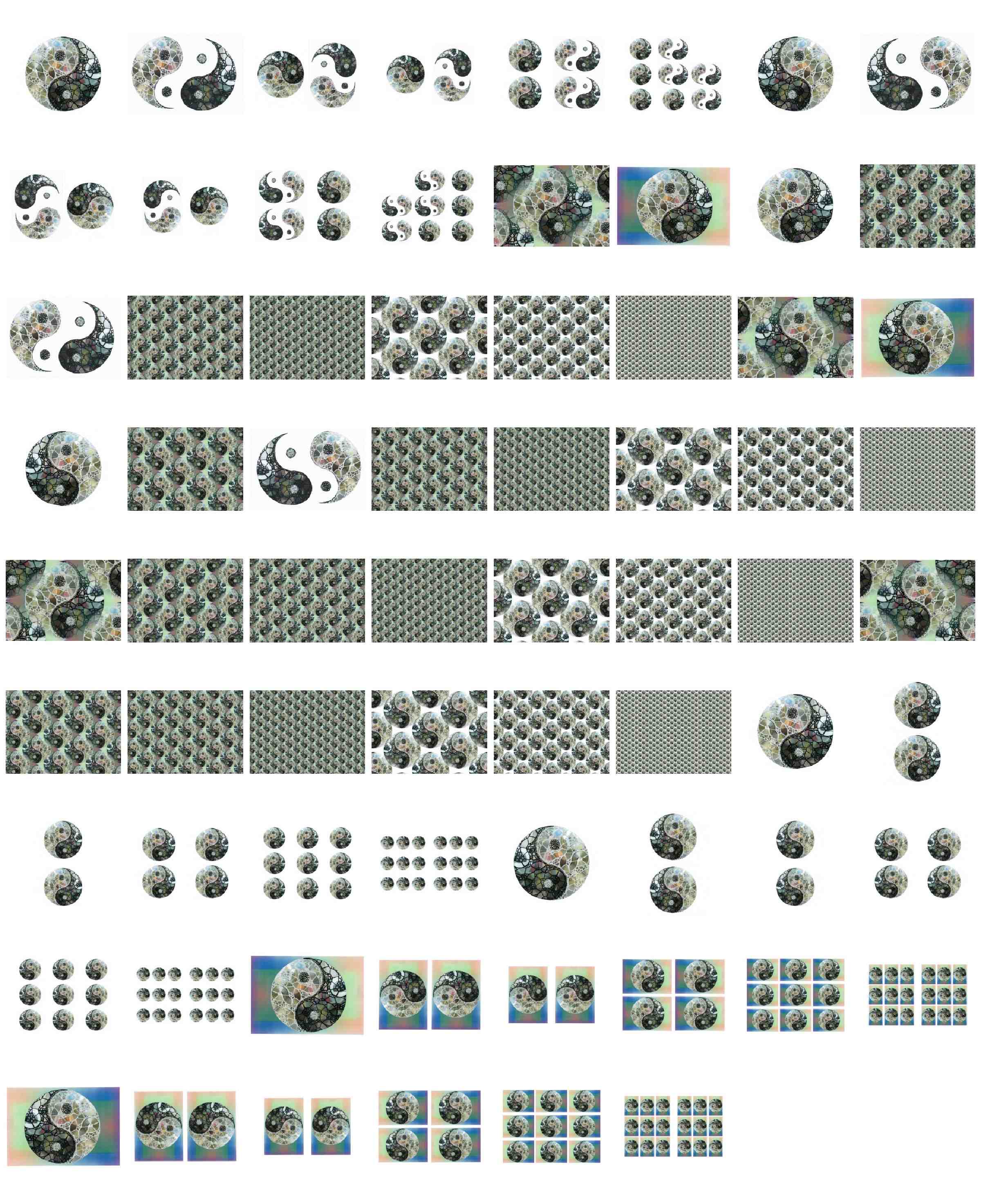Mosaic Yin Yang Set - 70 Pages to Download
