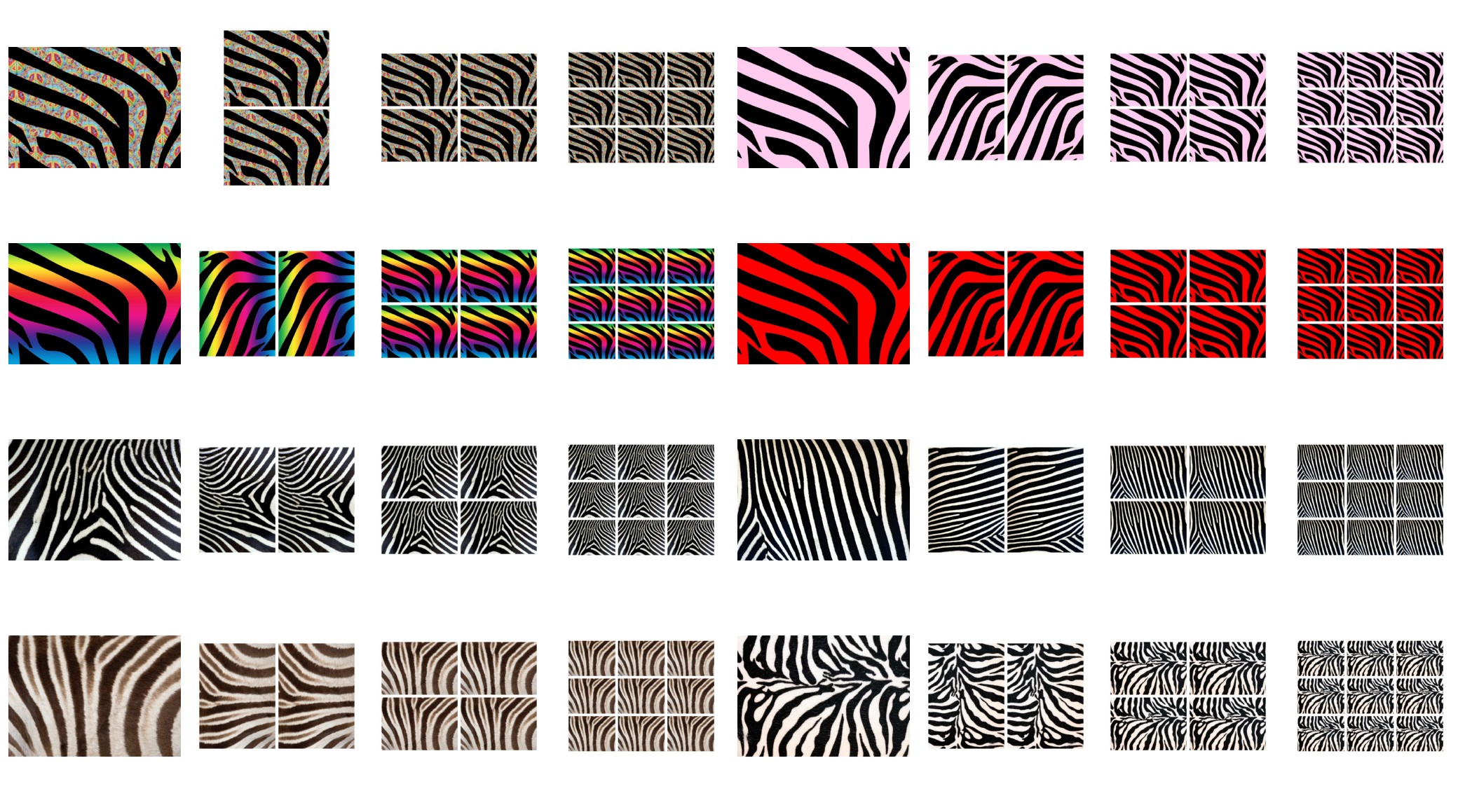 <b>.Zebra Print - ALL 8 SETS - 32 Pages to DOWNLOAD