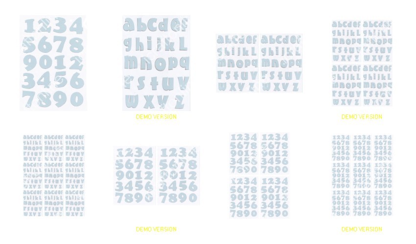 Pastel Blue Letters/Numbers - 8 x A4 Pages DOWNLOAD