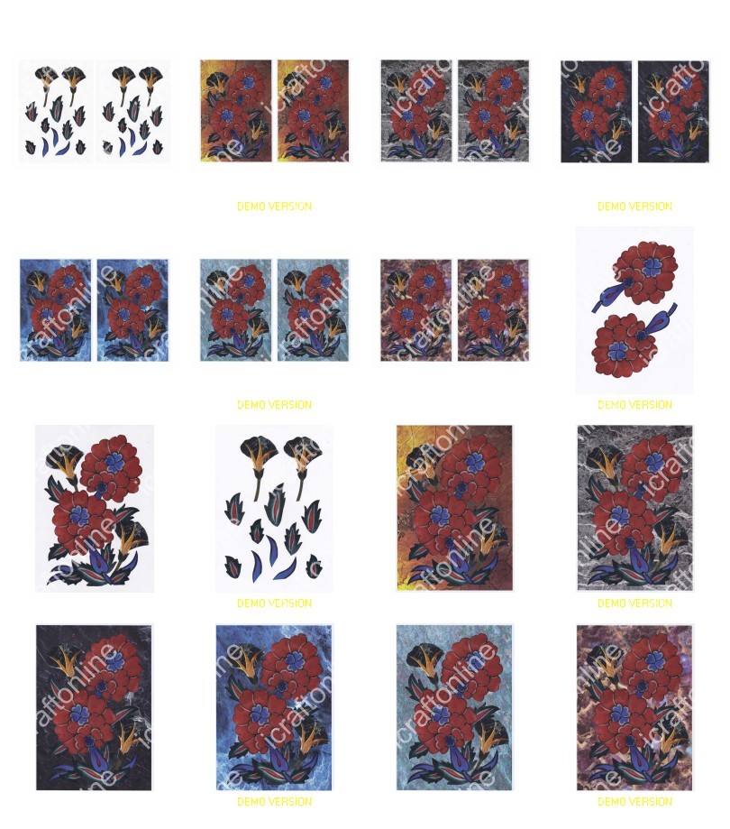 Arabic Floral Set 8c - 16 x A4 Pages to DOWNLOAD