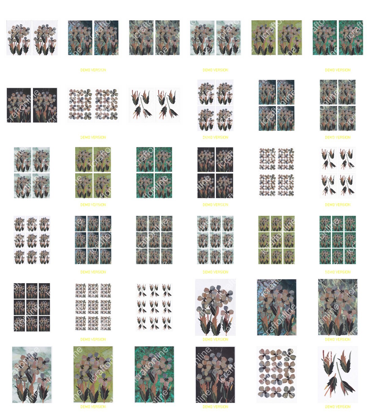 Arabic Floral Set 10b - 36 x A4 Pages to DOWNLOAD