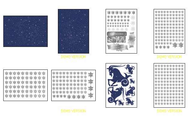 Capricorn - Blue Set - 8 x A4 Pages