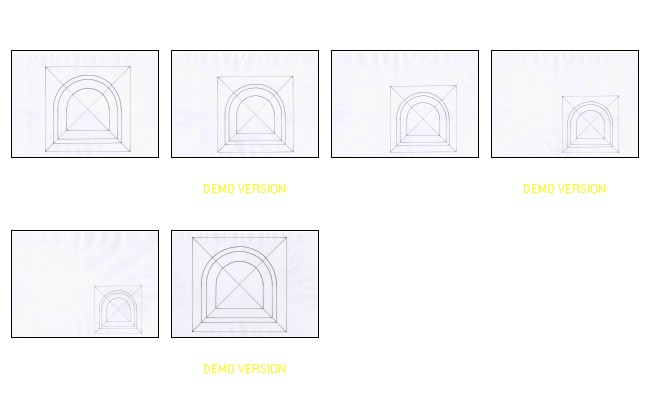 Cut and Fold <b>Arch Template - 6 Sizes