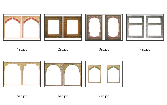 Indian Style Frames A5 - 7 x A4 Pages to DOWNLOAD