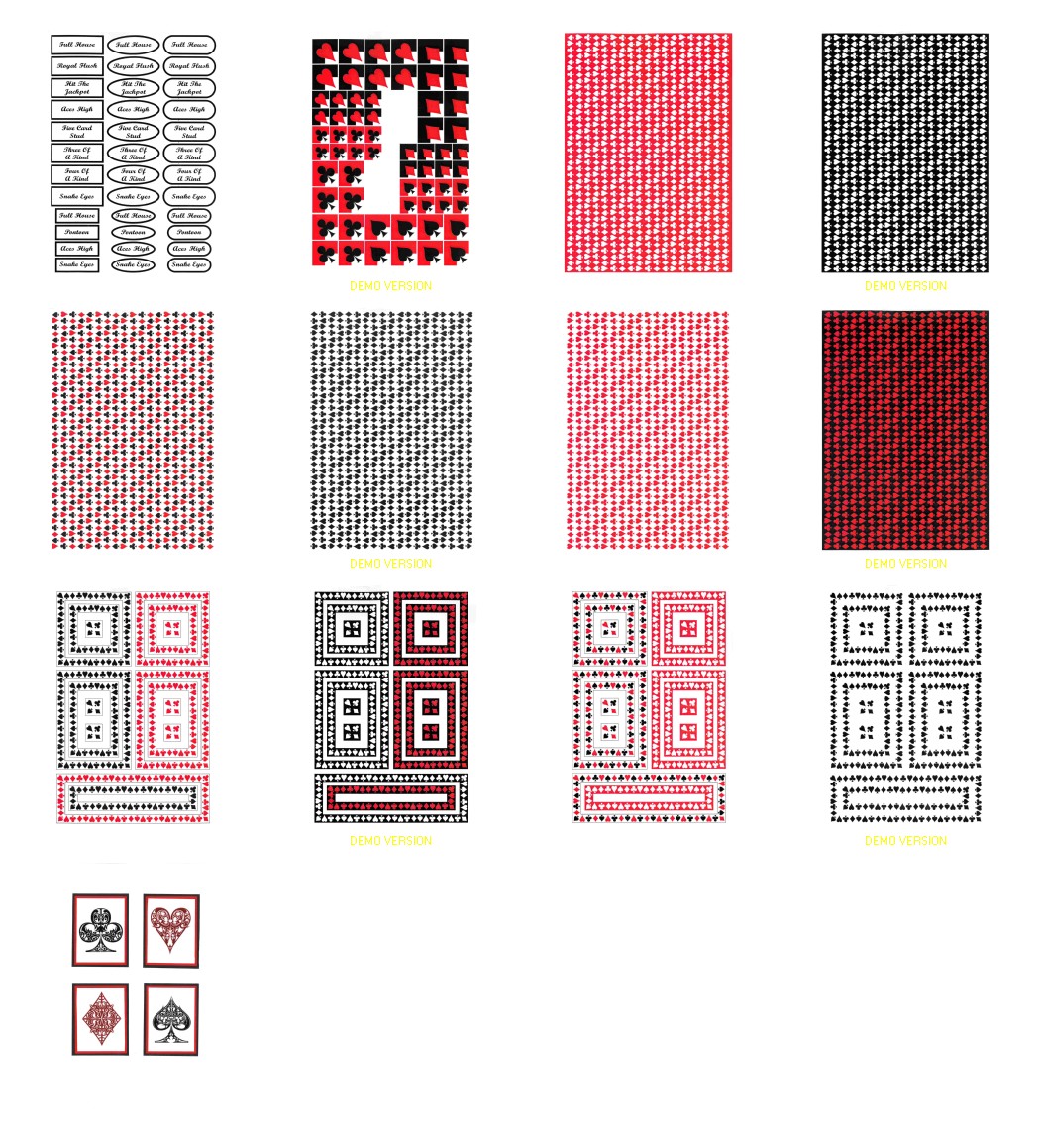 <b>Introductory Price Playing Card Set 05 - 13 x A4 Pages to DOWNLOAD