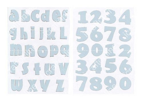 Pastel Blue Letters/Numbers - 8 x A4 Pages DOWNLOAD