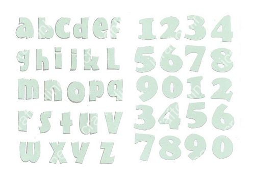 Pastel Green Letters/Numbers - 8 x A4 Pages DOWNLOAD