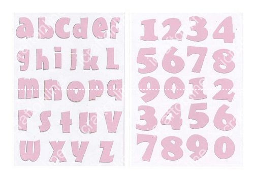 Pastel Pink Letters/Numbers - 8 x A4 Pages DOWNLOAD