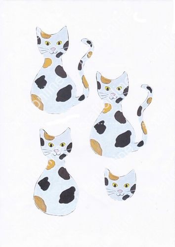 Cheeky Cat Decoupage White - 8 x A4 Pages to DOWNLOAD