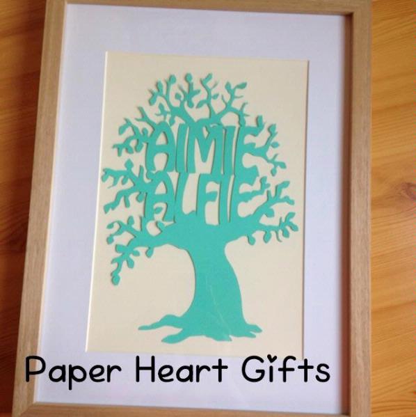 Unique Paper Cut Framed Family Tree