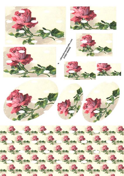 Diane Dorward Red Rose Combination Sheet