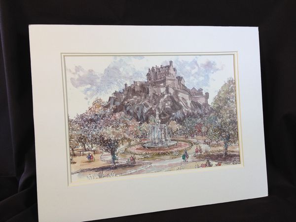 Frank Watson - Edinburgh Castle A4 Hand Finished Print