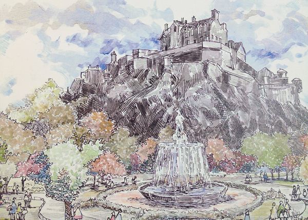 Frank Watson - Edinburgh Castle 2 A3 Hand Finished Print