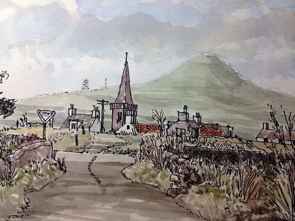 Frank Watson - Falkland Hill, Strathmiglo A4 Hand Finished Print