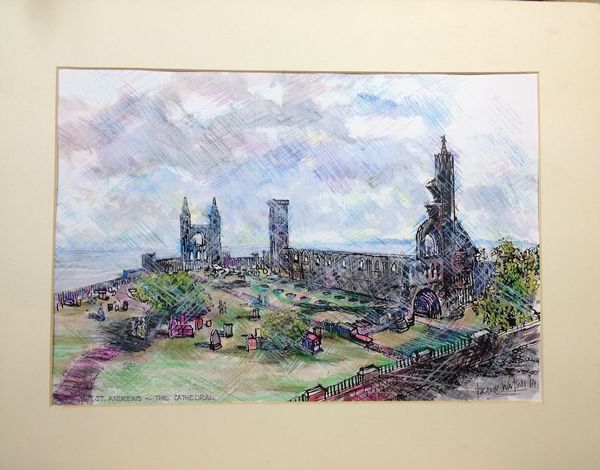 Frank Watson - St Andrews Cathedral - A3 Hand Finished Print