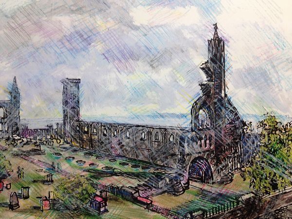 Frank Watson - St Andrews Cathedral - A4 Hand Finished Print